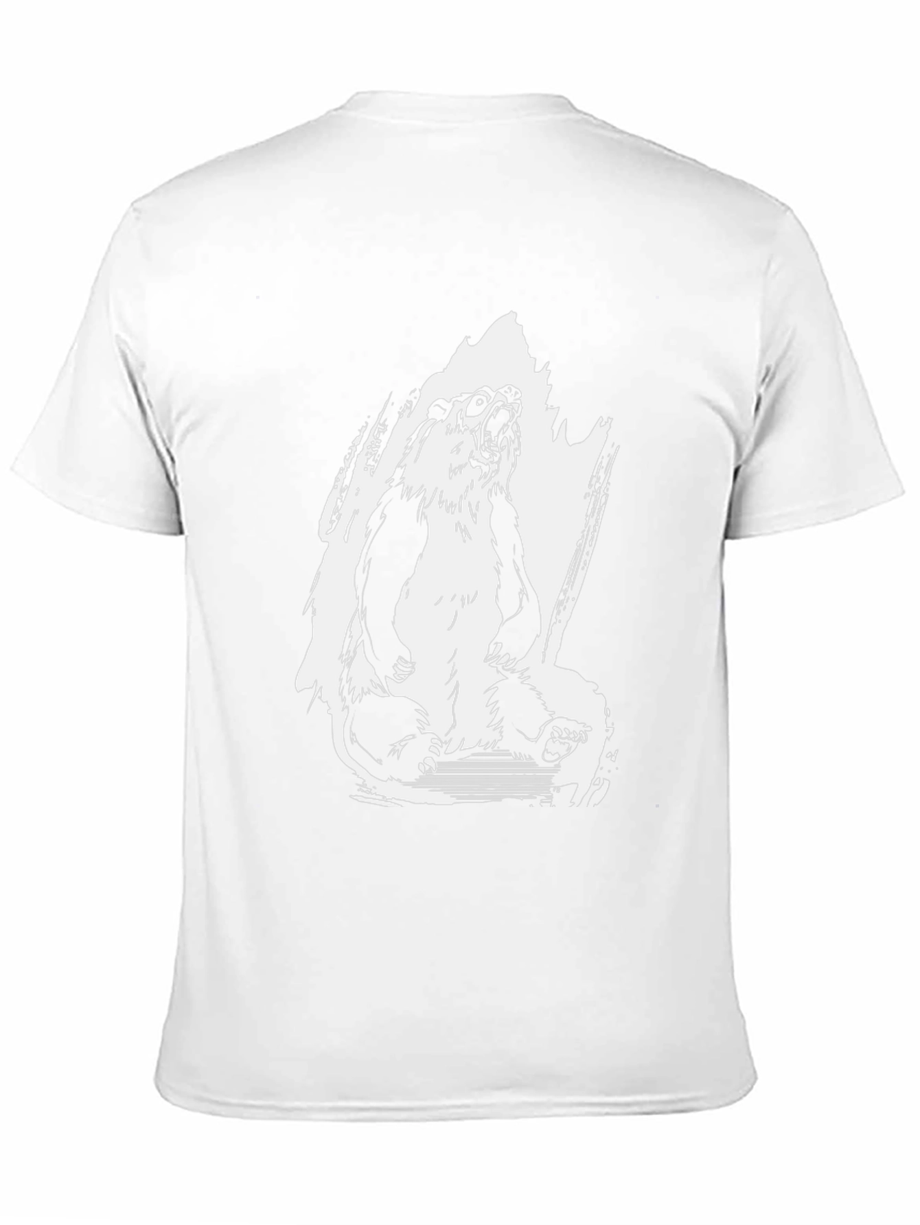 Bear Graphic Tee - Mens Black Crew Neck T-Shirt