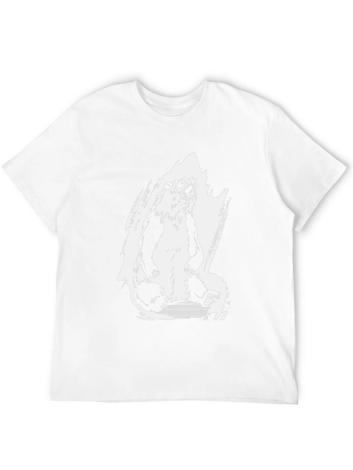 Bear Graphic Tee - Mens Black Crew Neck T-Shirt