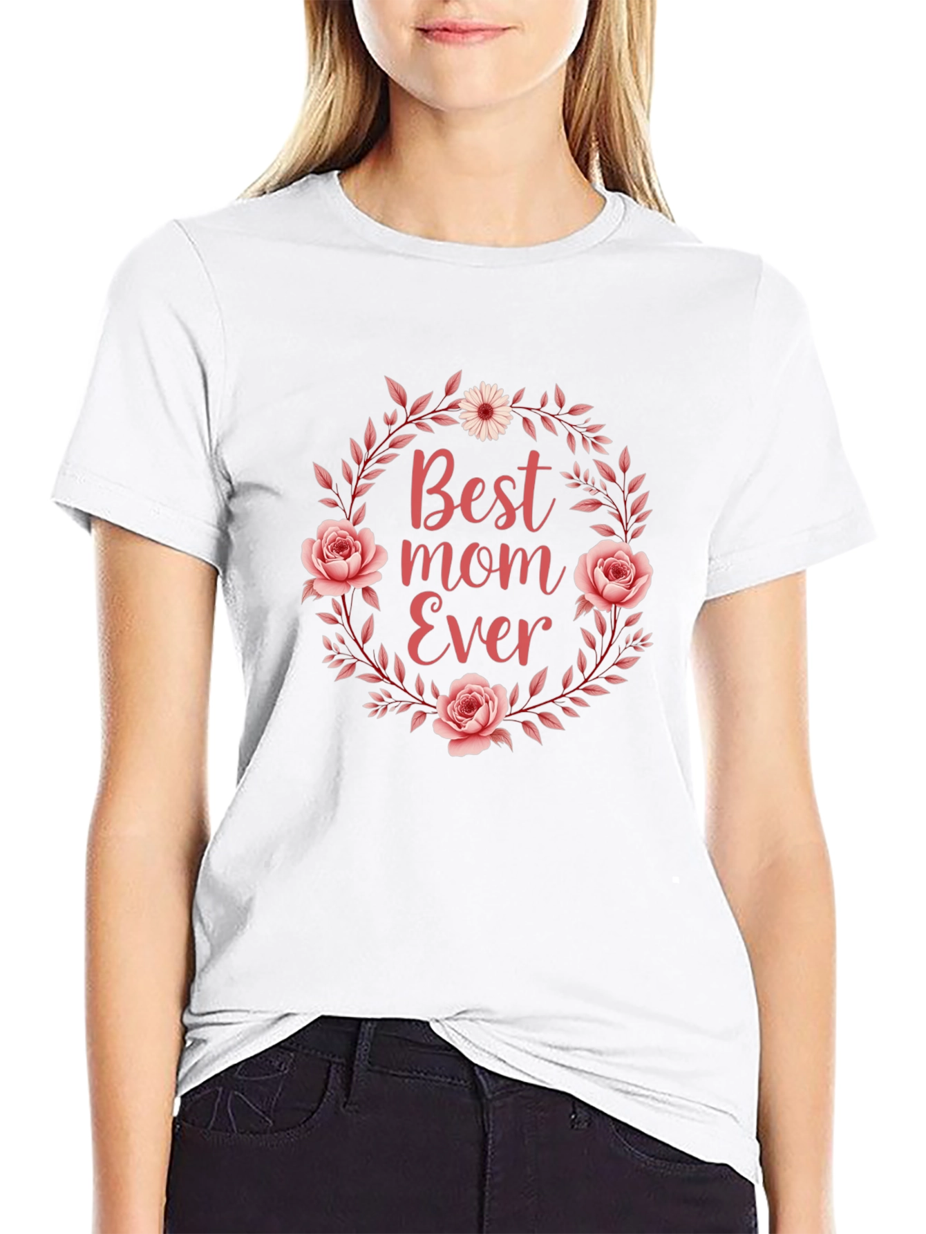 Best Mom Ever Floral T-Shirt