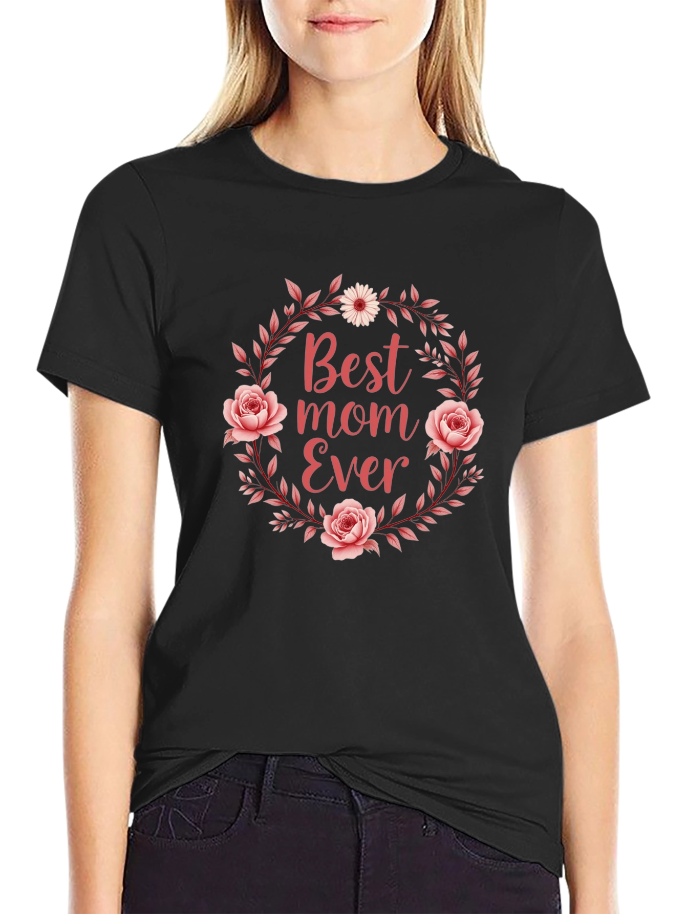 Best Mom Ever Floral T-Shirt