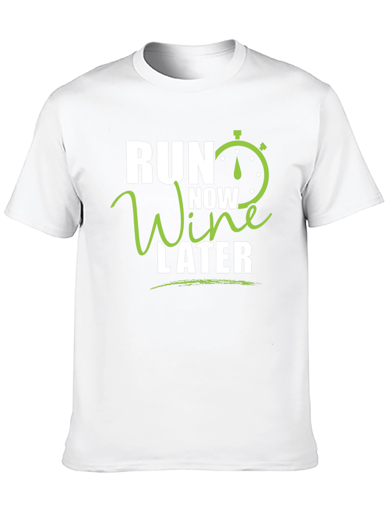 Run Now Wine Later Black Graphic T-Shirt