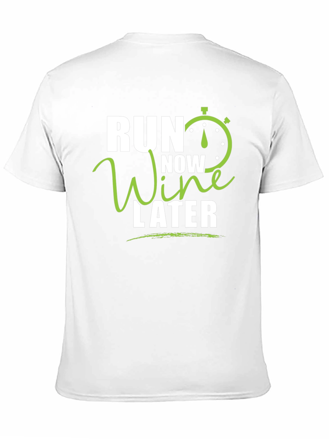Run Now Wine Later Black Graphic T-Shirt