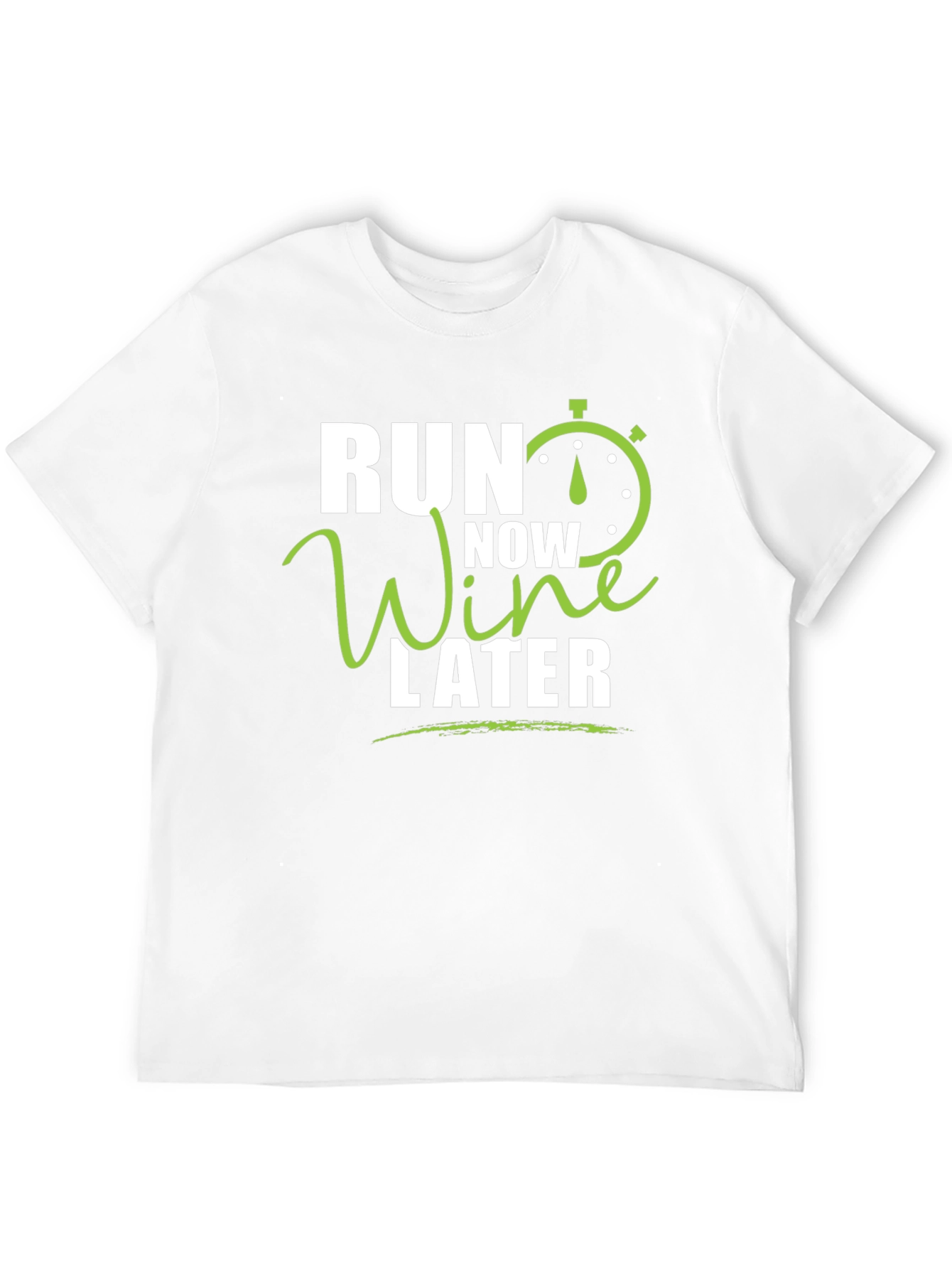Run Now Wine Later Black Graphic T-Shirt