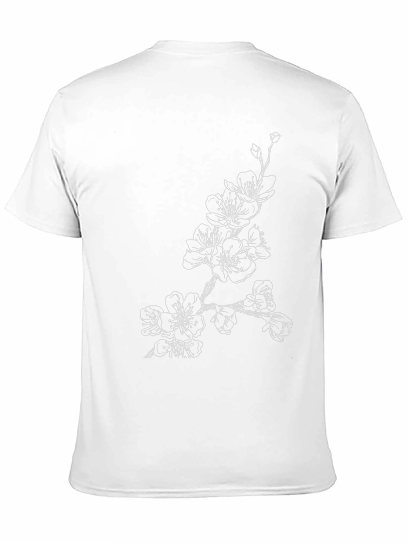 Black Floral Graphic Tee for Men