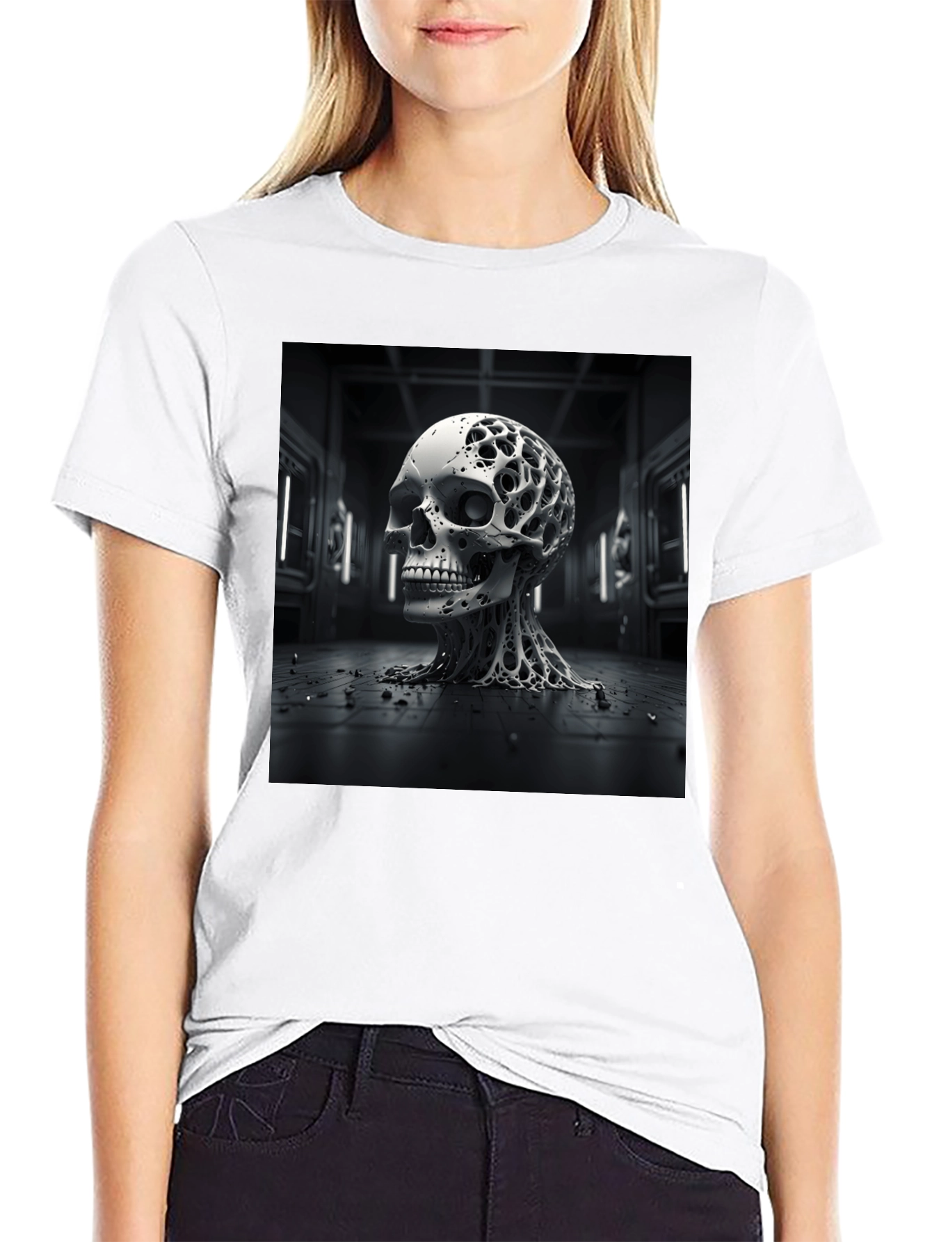 Abstract Skull T-Shirt: Edgy & Unique Design
