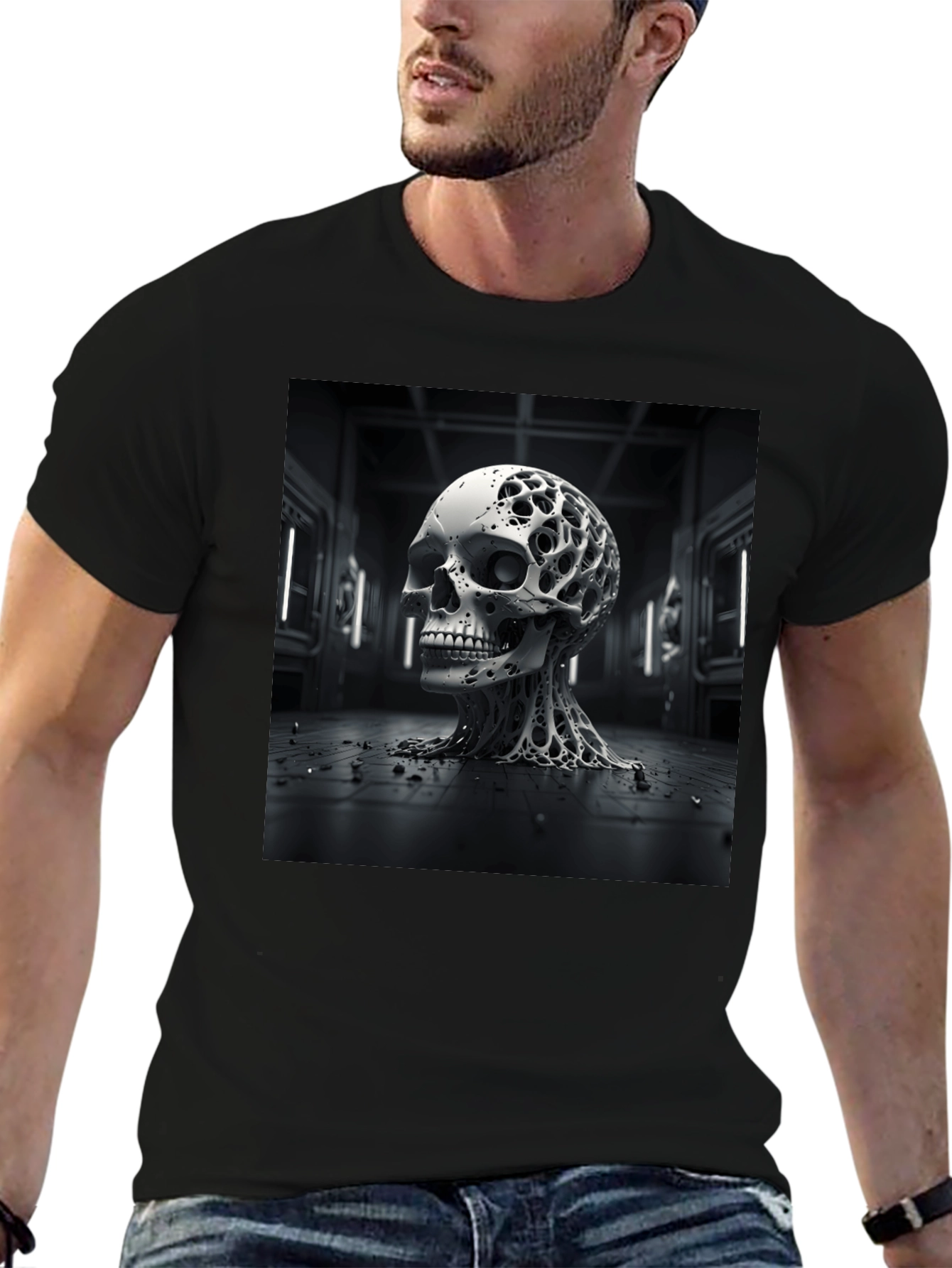 Abstract Skull T-Shirt: Edgy & Unique Design