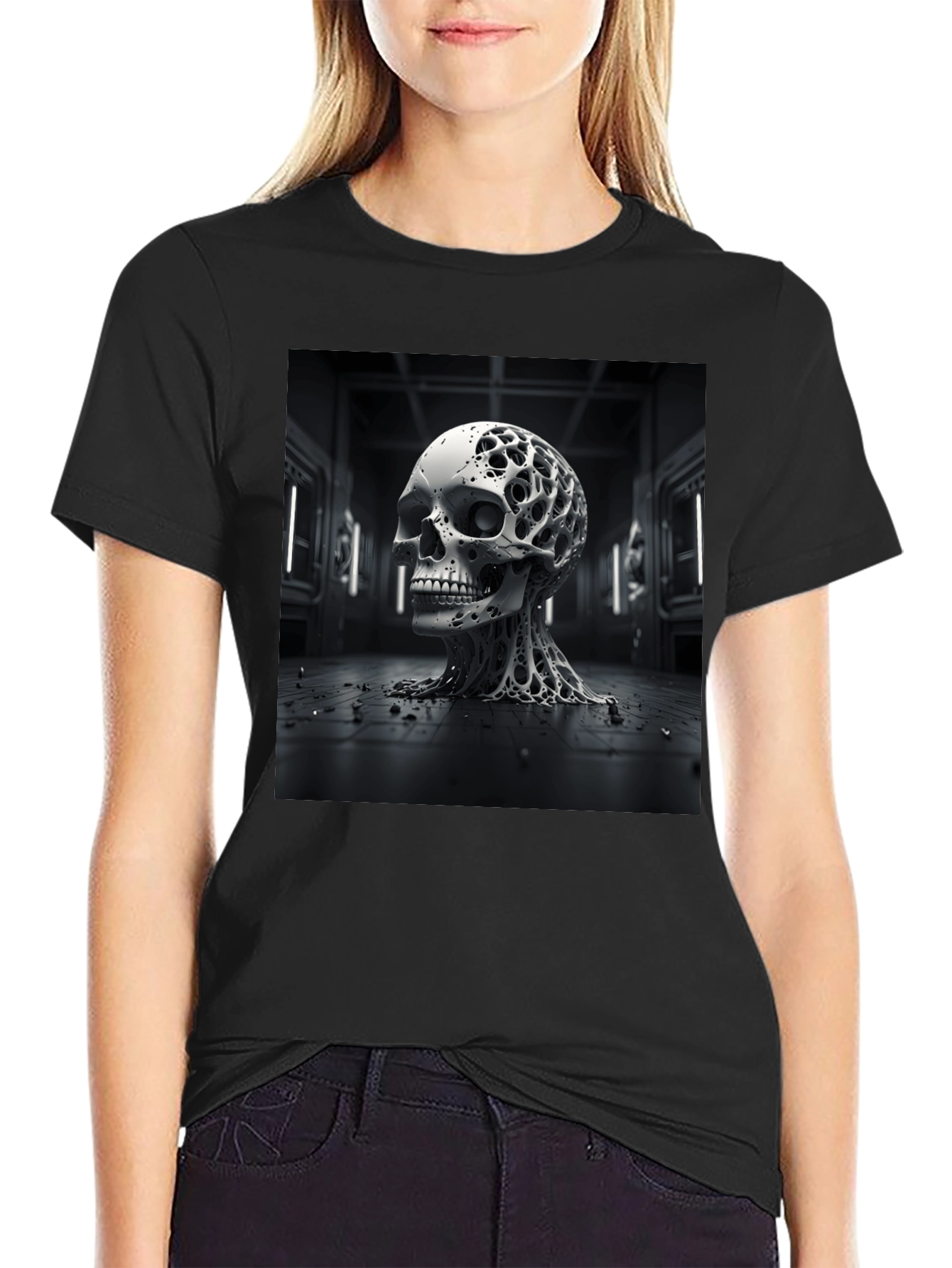 Abstract Skull T-Shirt: Edgy & Unique Design