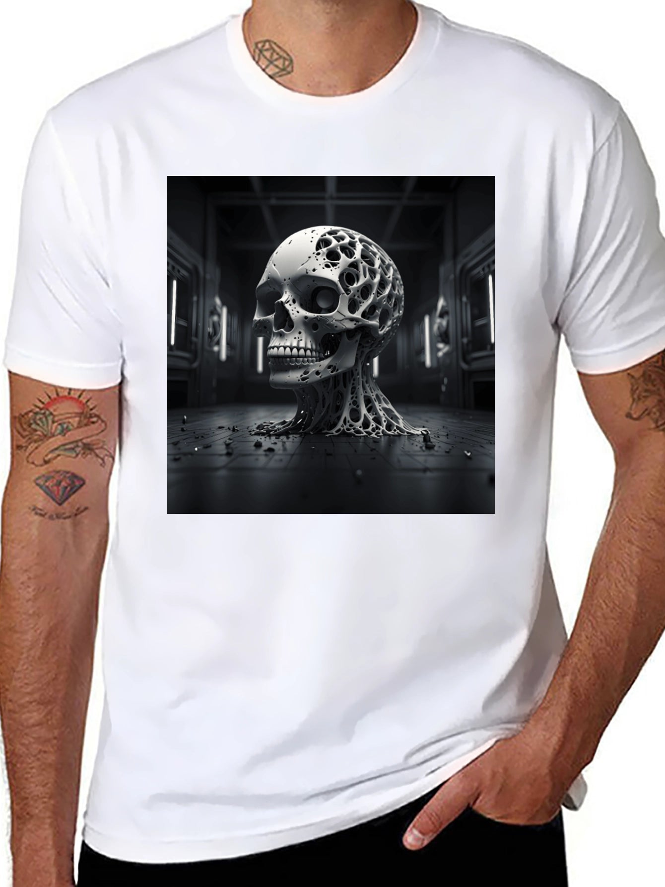 Abstract Skull T-Shirt: Edgy & Unique Design