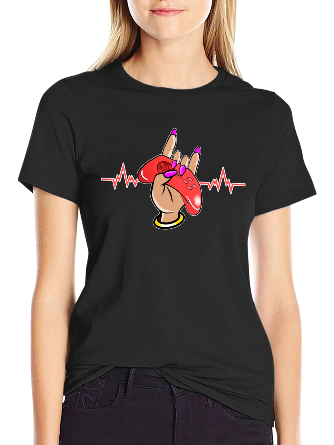 Gamer Heartbeat T-Shirt - Rock On Gaming!