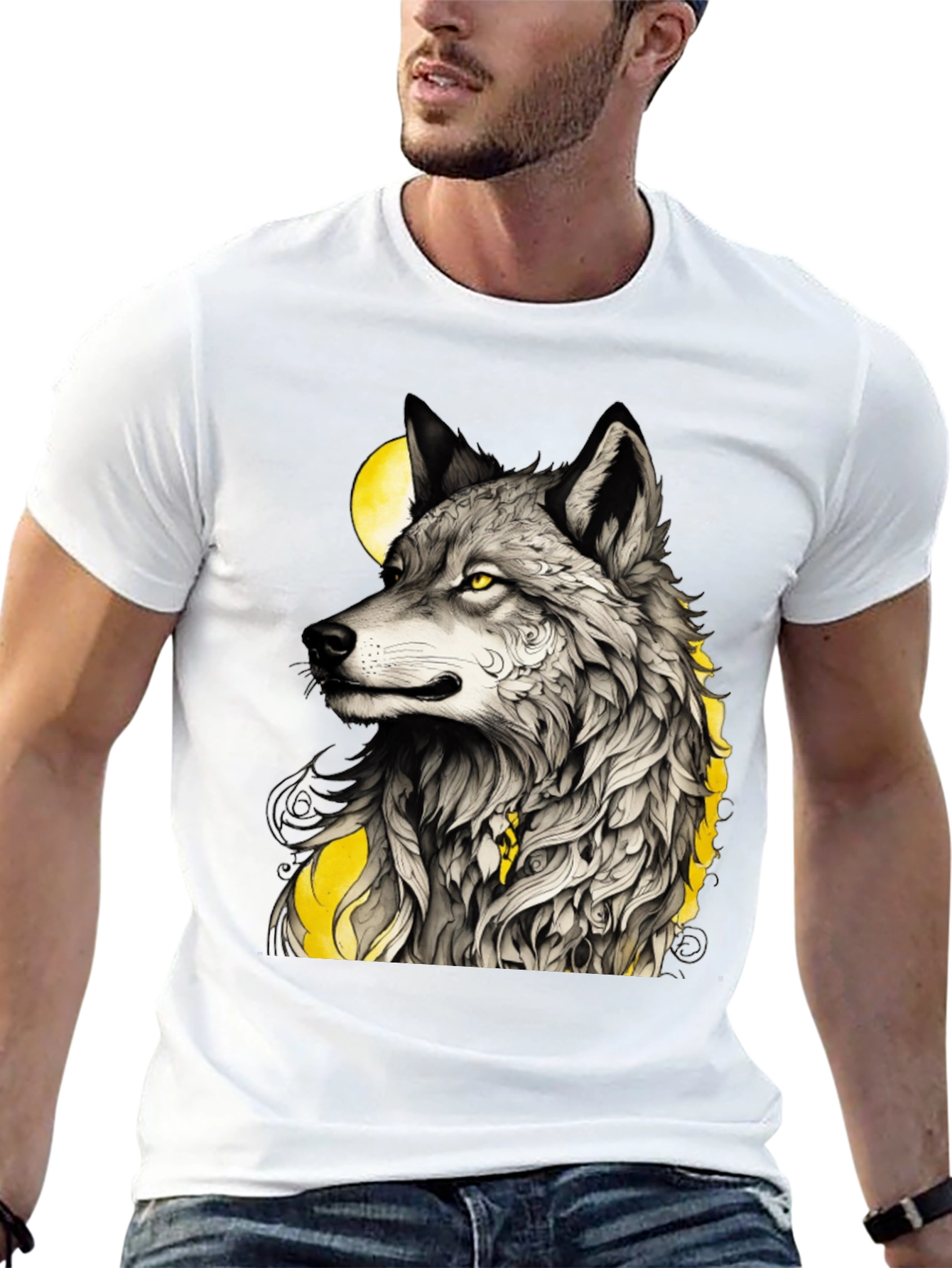 Wolf Graphic Tee - Mens Black T-Shirt
