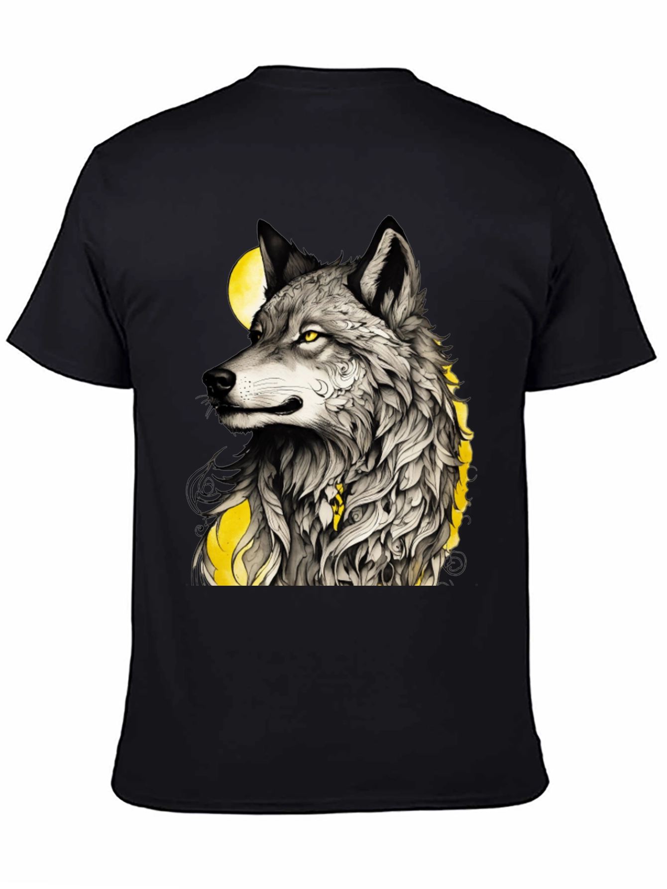 Wolf Graphic Tee - Mens Black T-Shirt