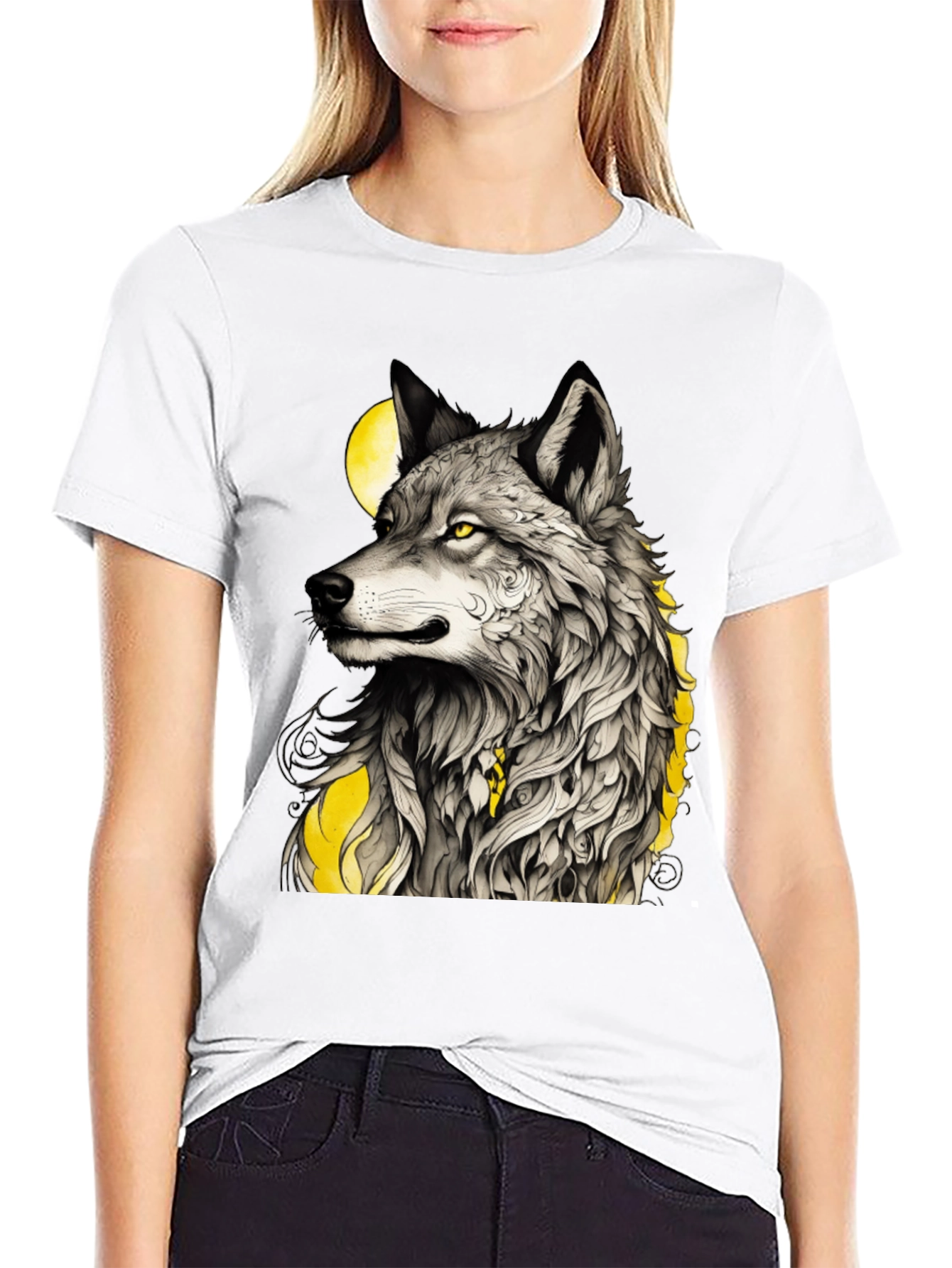 Wolf Graphic Tee - Mens Black T-Shirt