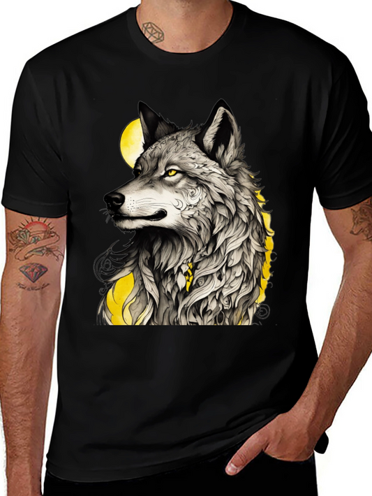 Wolf Graphic Tee - Mens Black T-Shirt