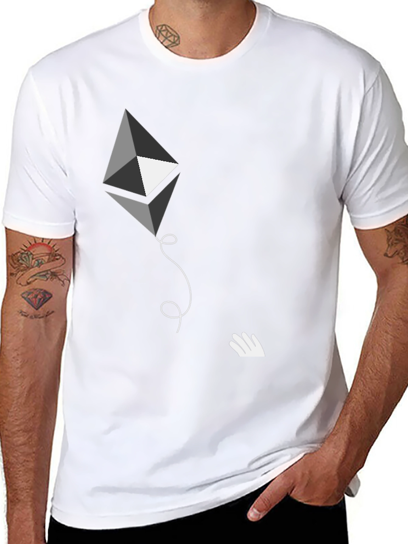 Ethereum Kite Black T-Shirt