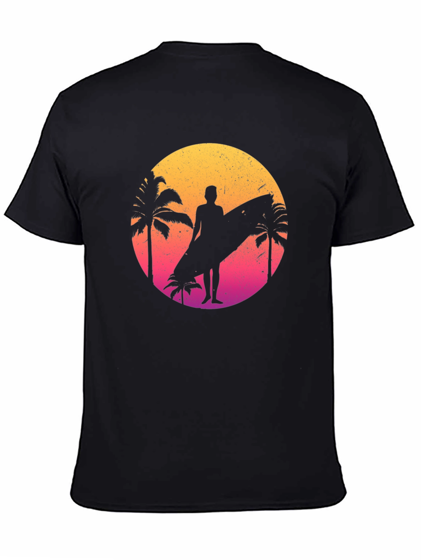 Retro Sunset Surfer Graphic T-Shirt