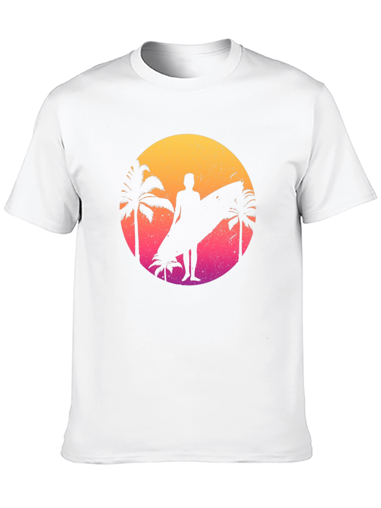 Retro Sunset Surfer Graphic T-Shirt