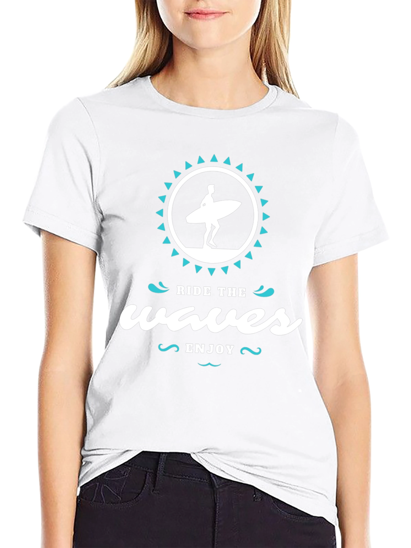 Ride the Waves T-Shirt - Stylish Surfer Graphic Tee
