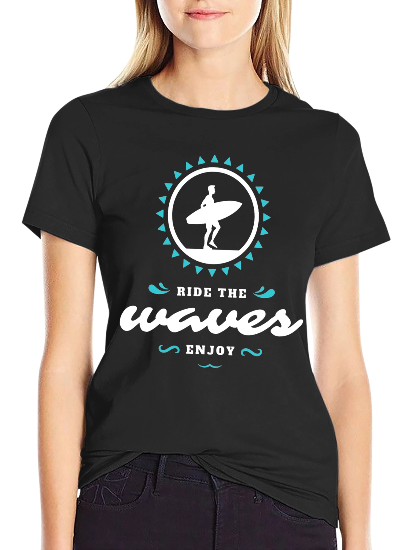 Ride the Waves T-Shirt - Stylish Surfer Graphic Tee