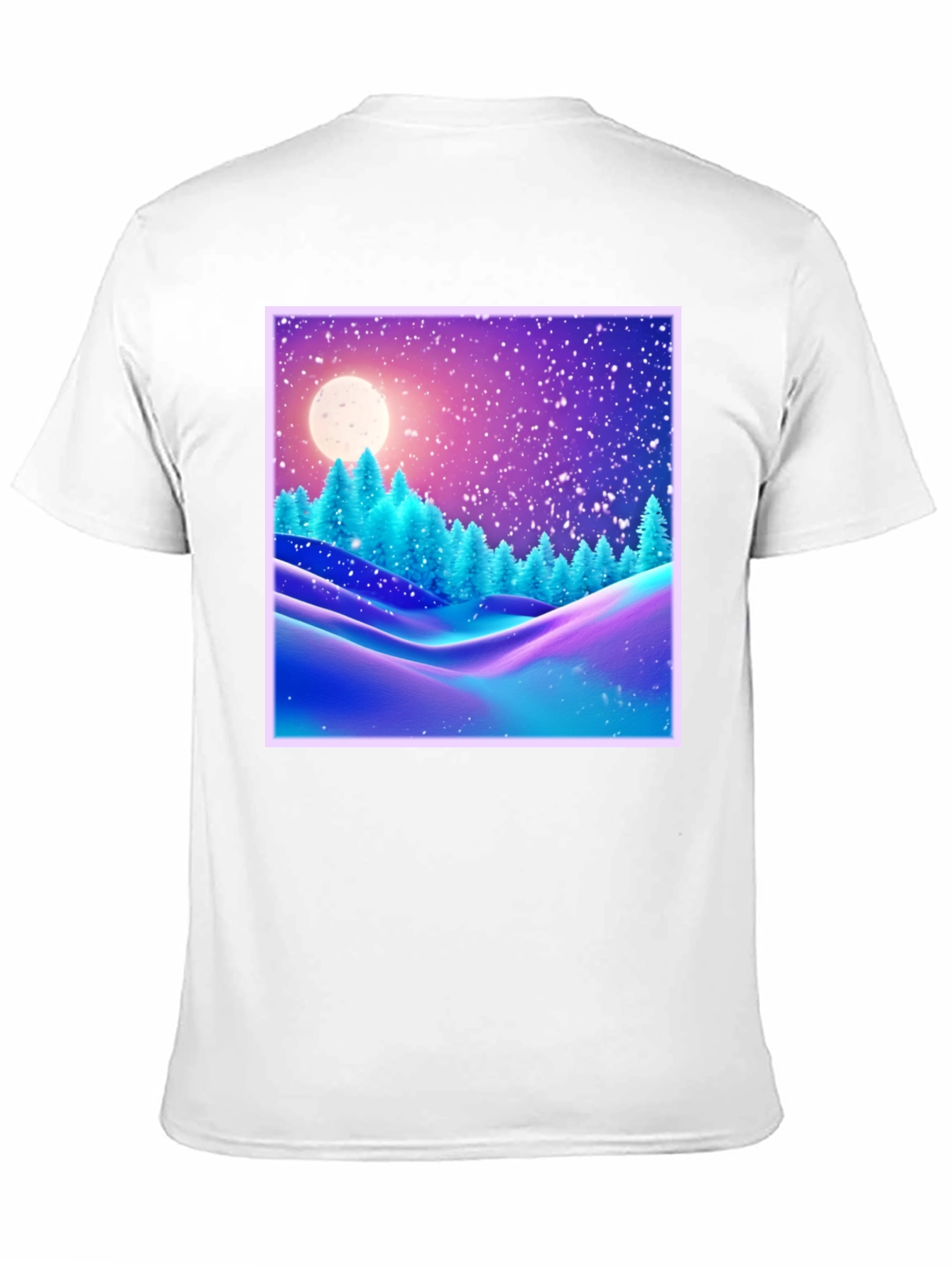 Winter Landscape Graphic Tee - Black Cotton Blend
