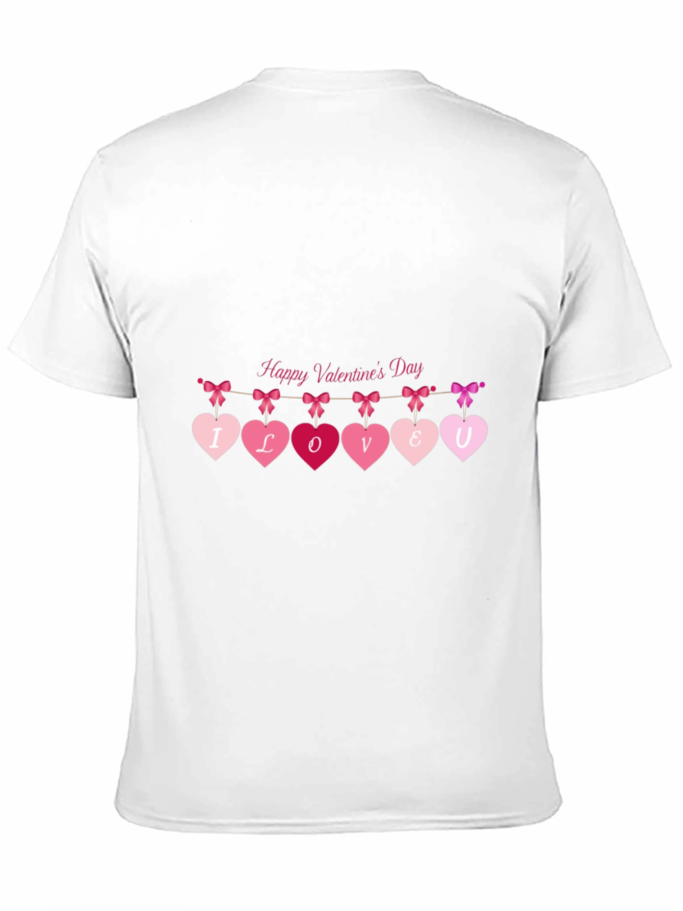 Valentines Day Heart Banner Graphic Tee
