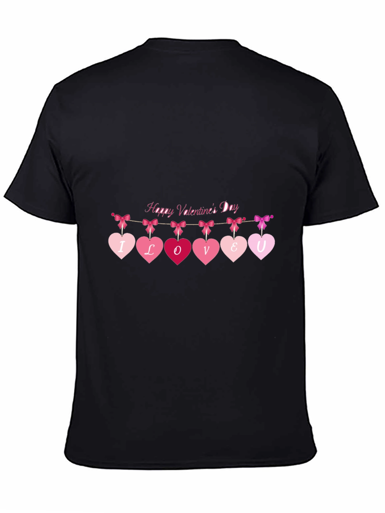 Valentines Day Heart Banner Graphic Tee