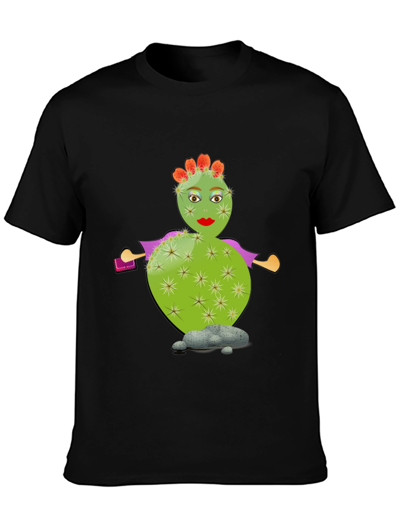 Whimsical Cactus T-Shirt - Quirky Graphic Tee