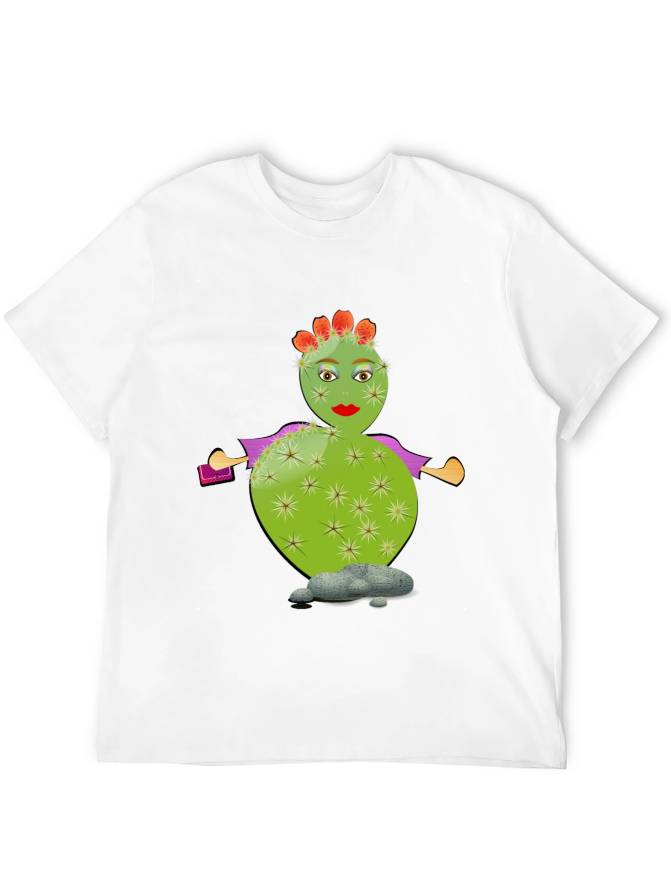 Whimsical Cactus T-Shirt - Quirky Graphic Tee