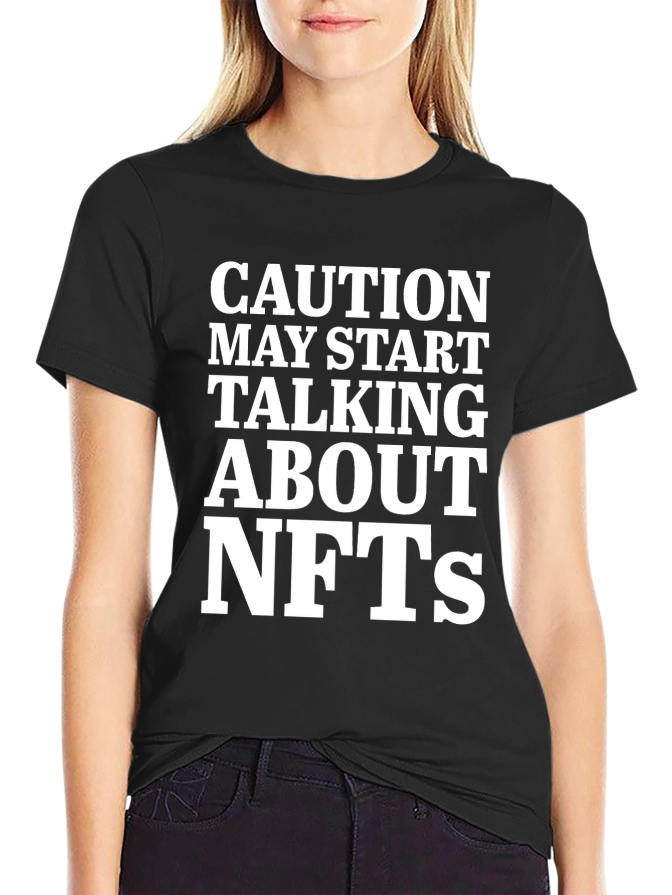 Caution NFTs Graphic Tee