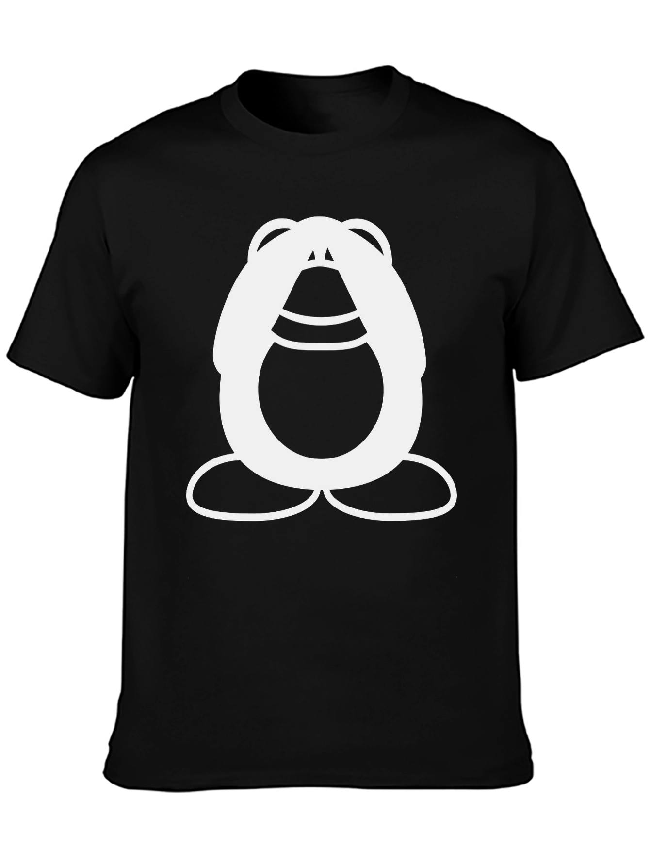 Funky Cartoon Character Black T-Shirt