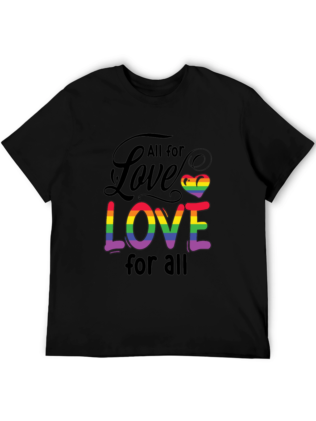 All for Love Tee - Rainbow Pride Design