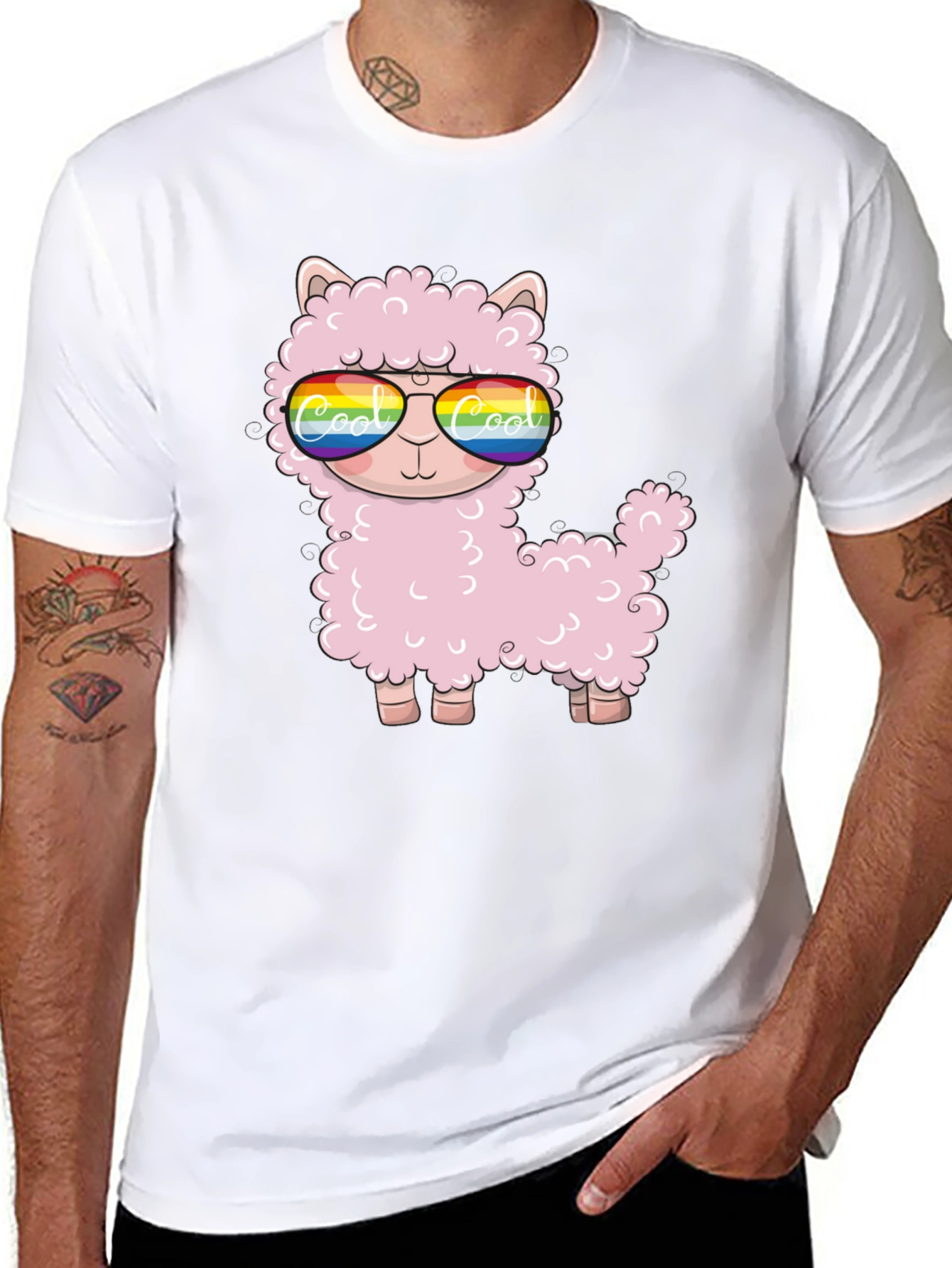 Cool Llama Black T-Shirt