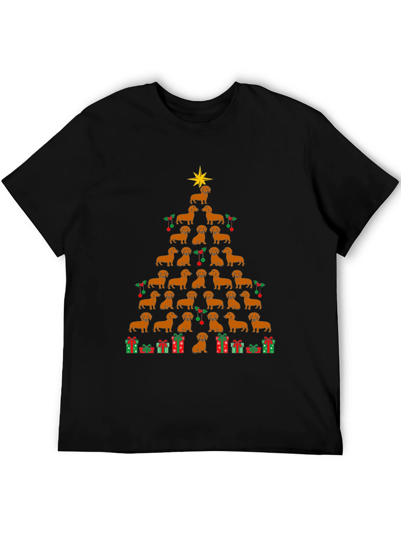 Dachshund Christmas Tree T-Shirt - Holiday Dog Tee