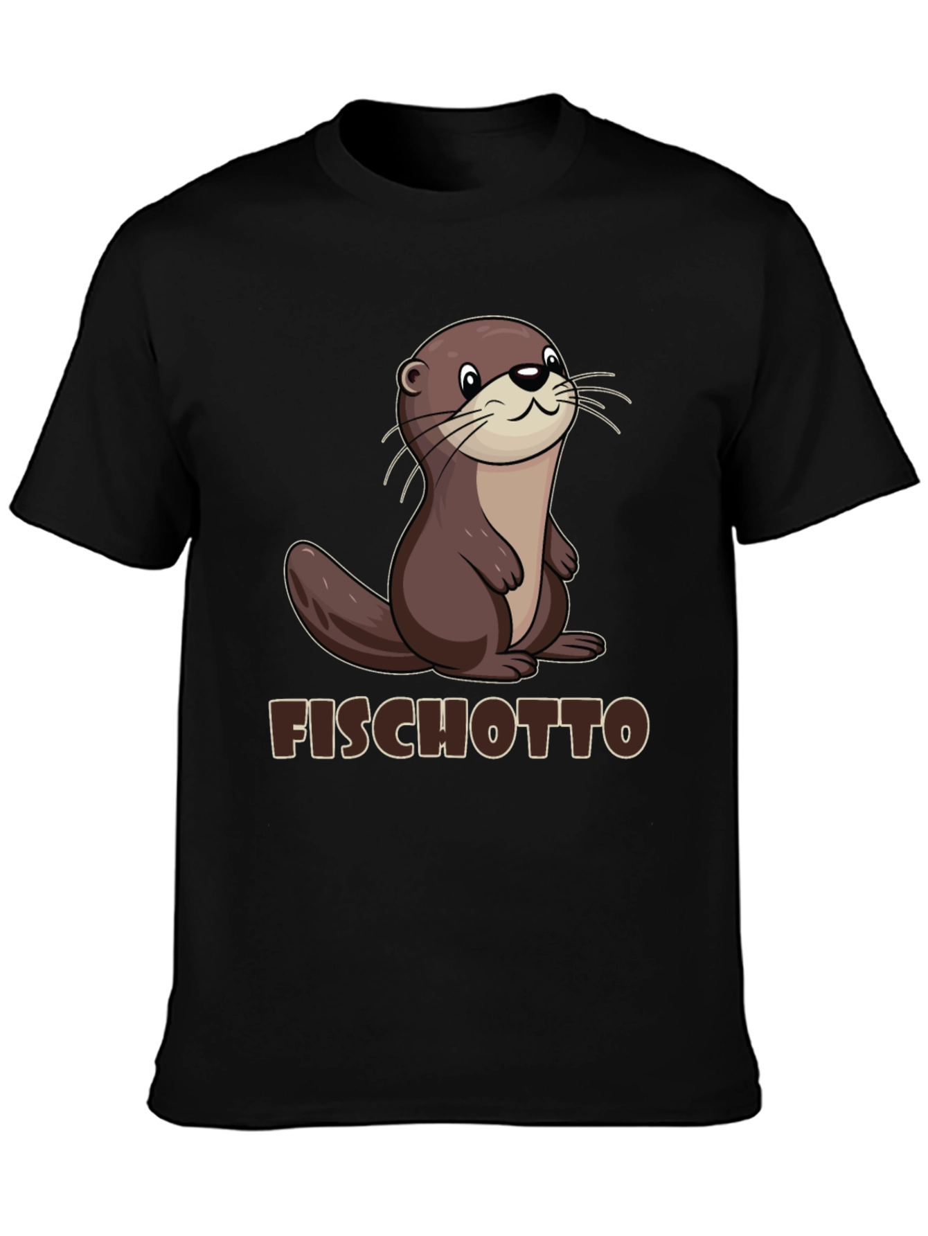 Fischotto Otter Graphic Tee - Black T-Shirt