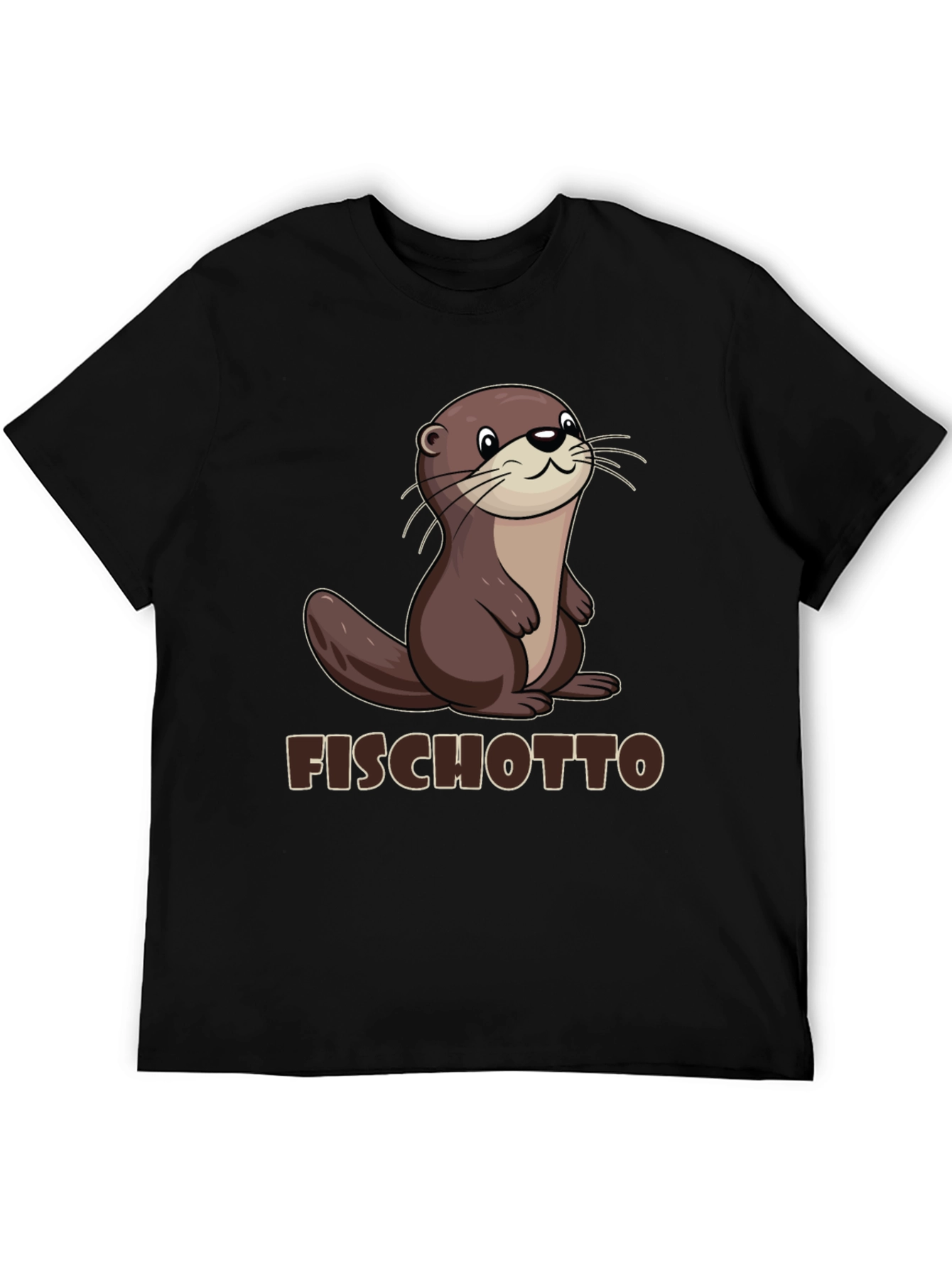 Fischotto Otter Graphic Tee - Black T-Shirt