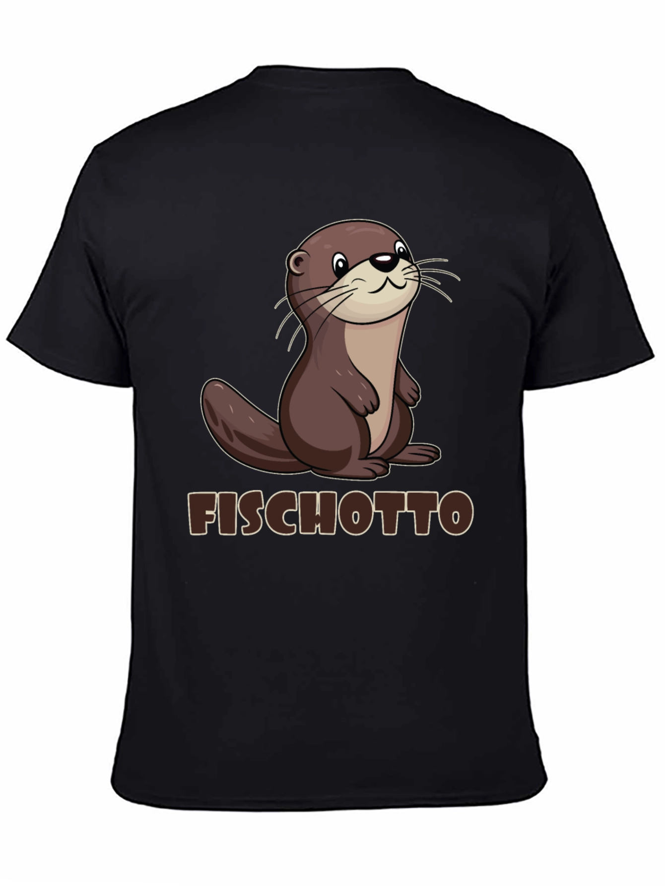 Fischotto Otter Graphic Tee - Black T-Shirt