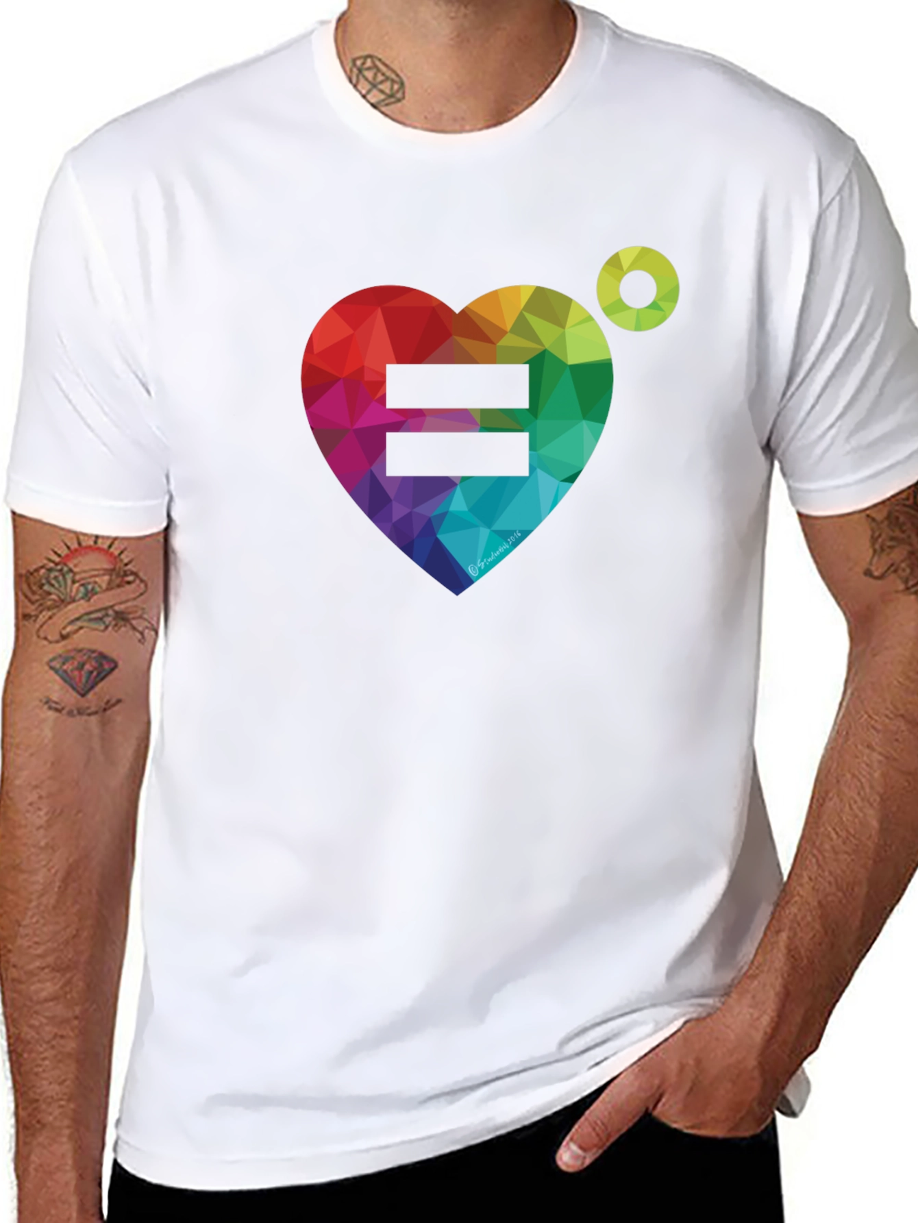 Equality Rainbow Heart Graphic Tee