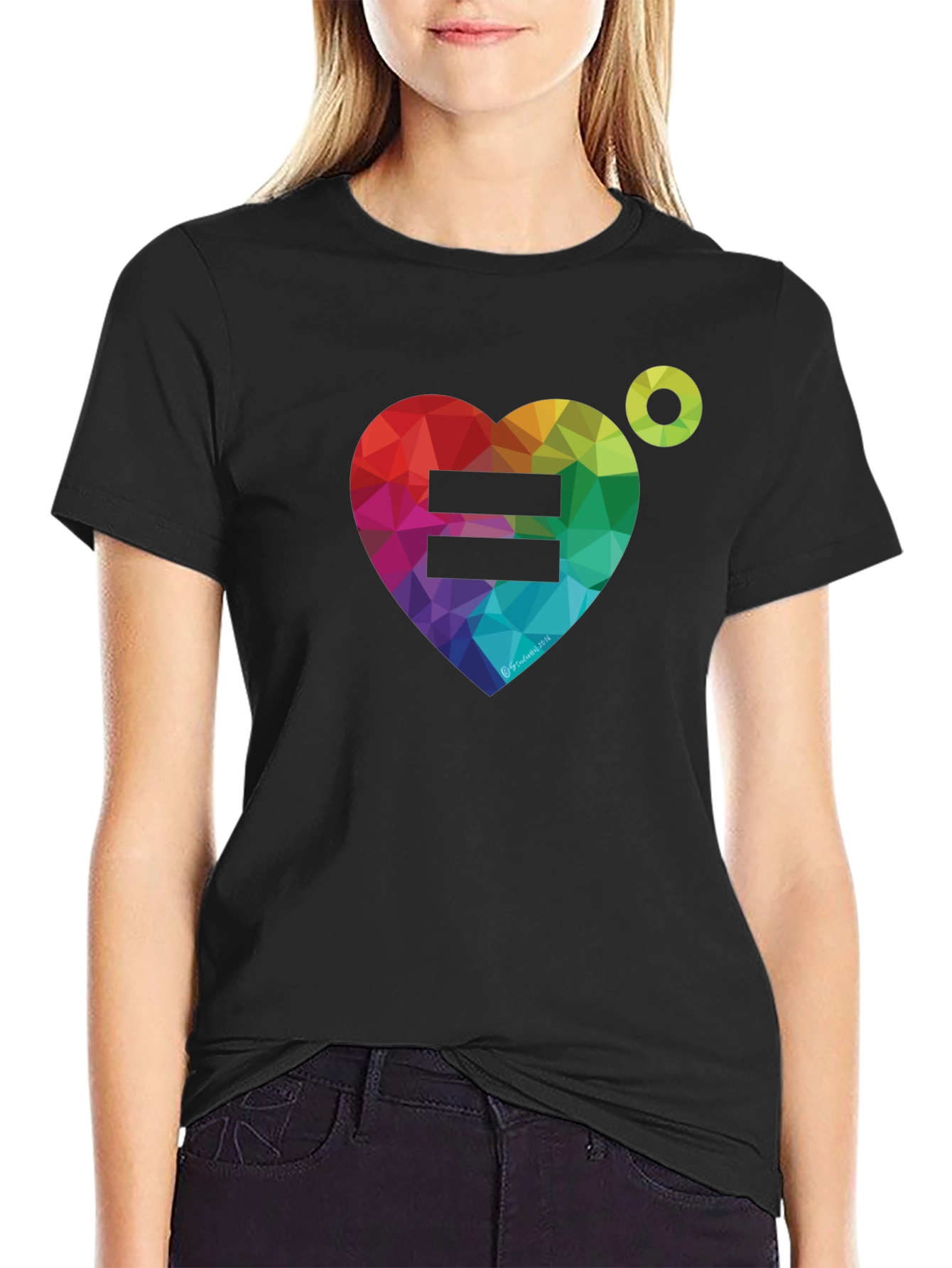 Equality Rainbow Heart Graphic Tee