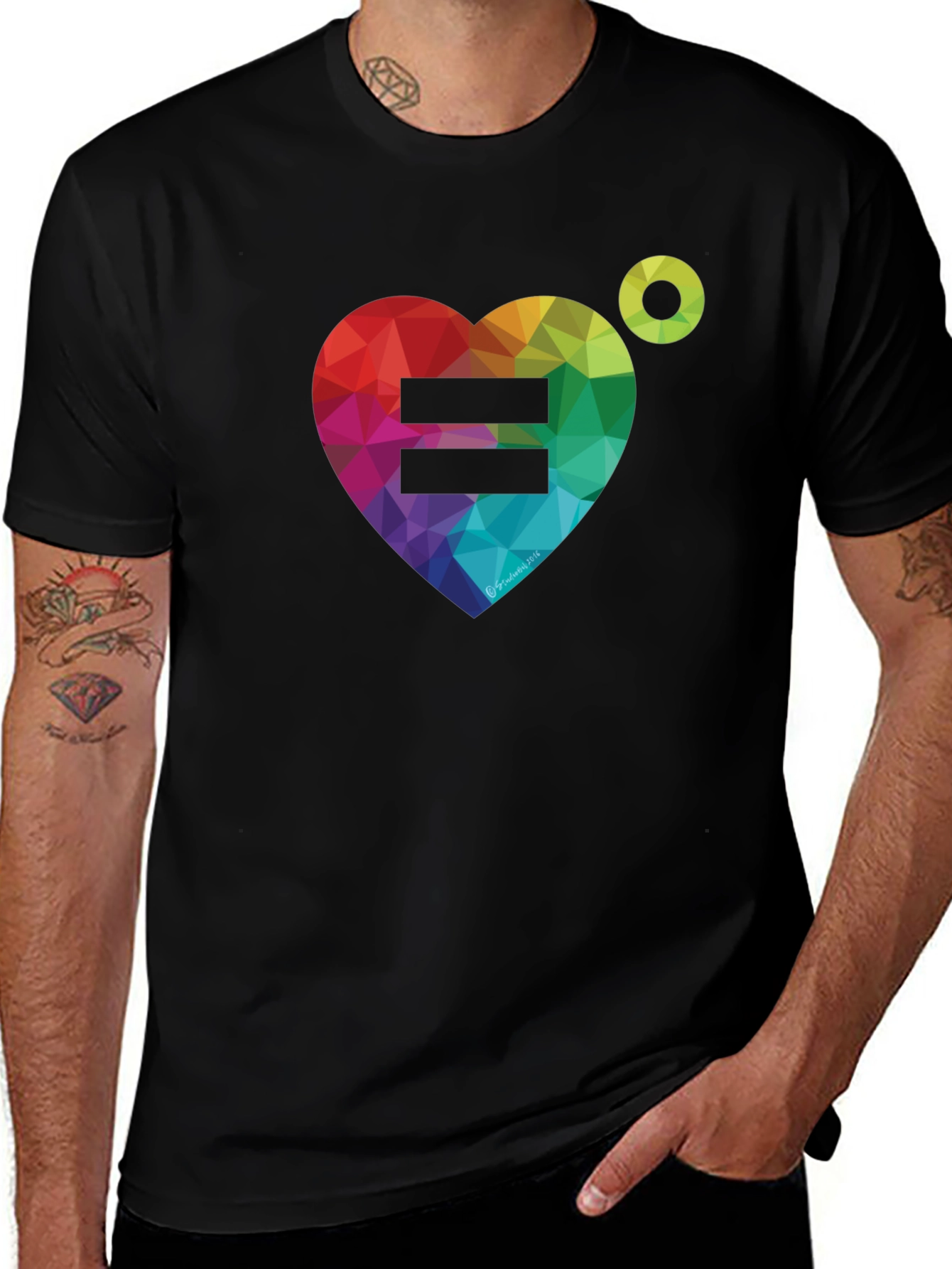 Equality Rainbow Heart Graphic Tee