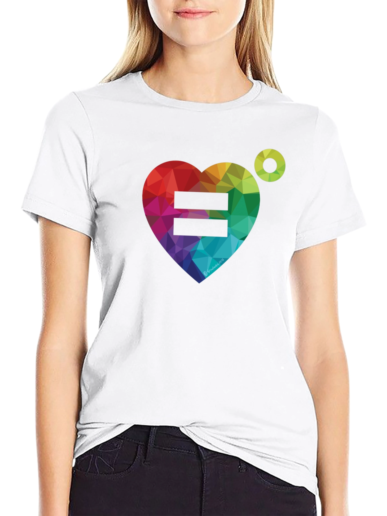 Equality Rainbow Heart Graphic Tee