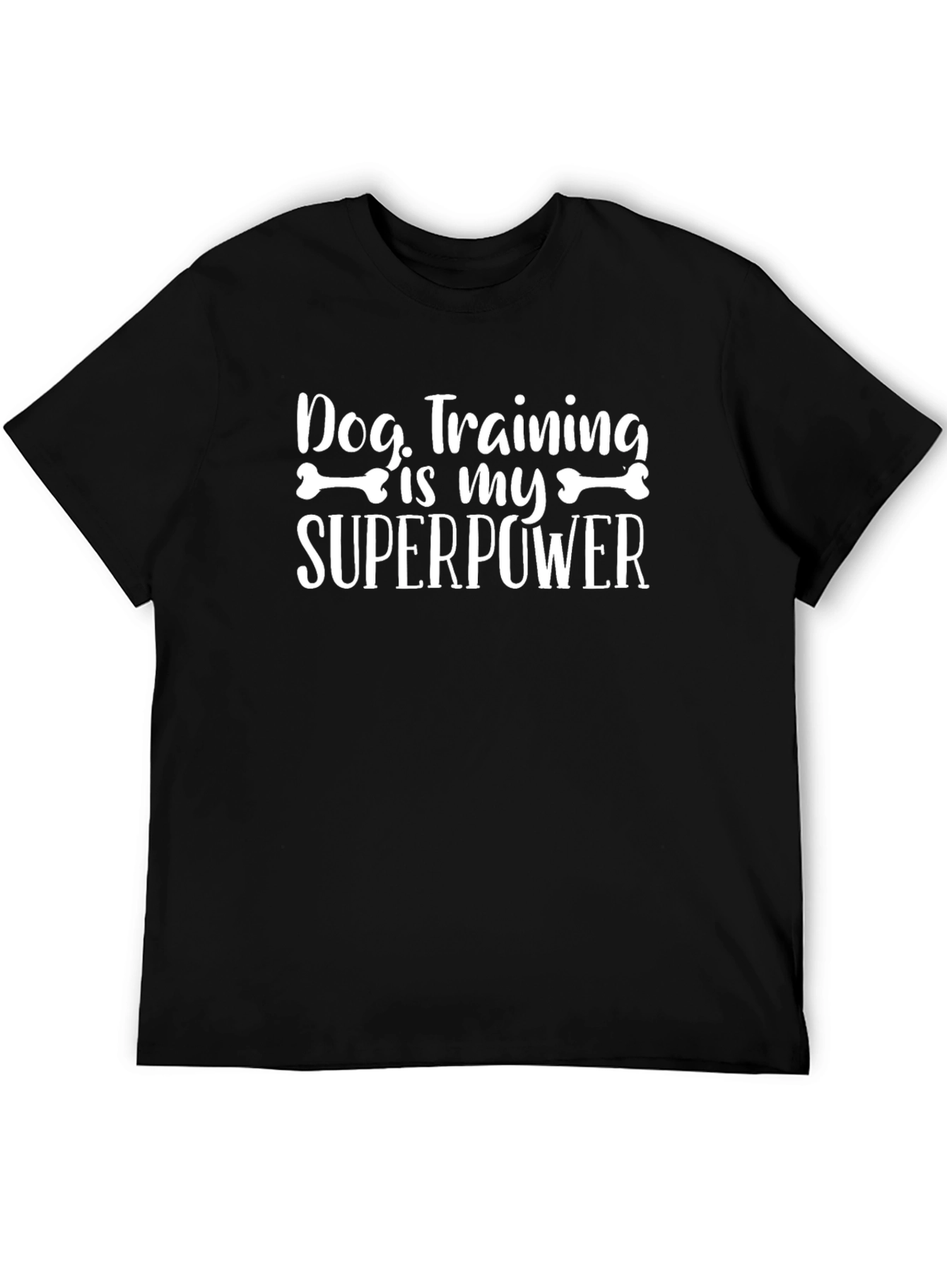 Dog Training is My Superpower Black T-Shirt