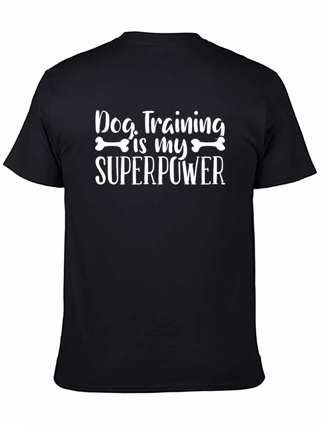 Dog Training is My Superpower Black T-Shirt