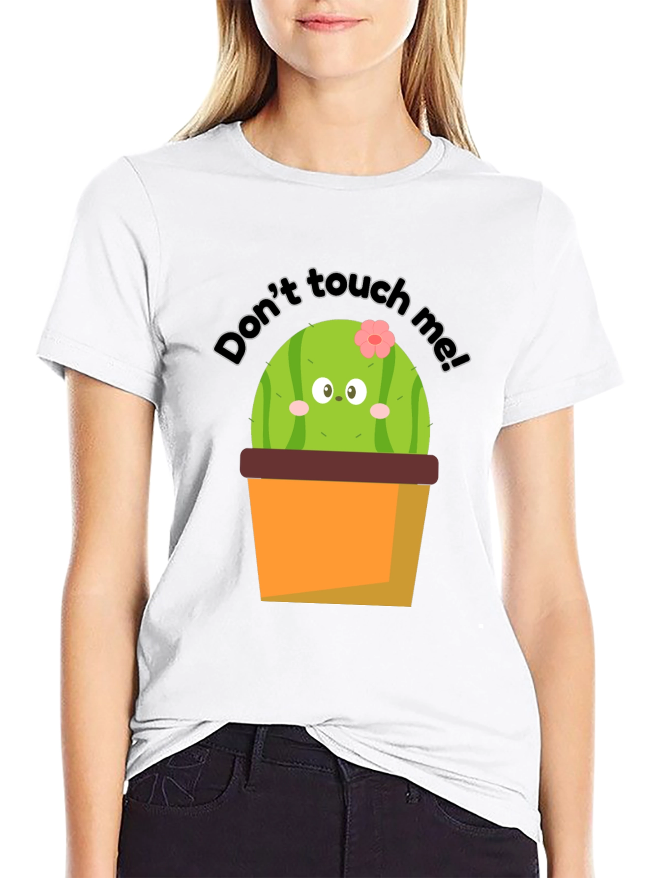 Cute Cactus Graphic Tee - Dont Touch Me!