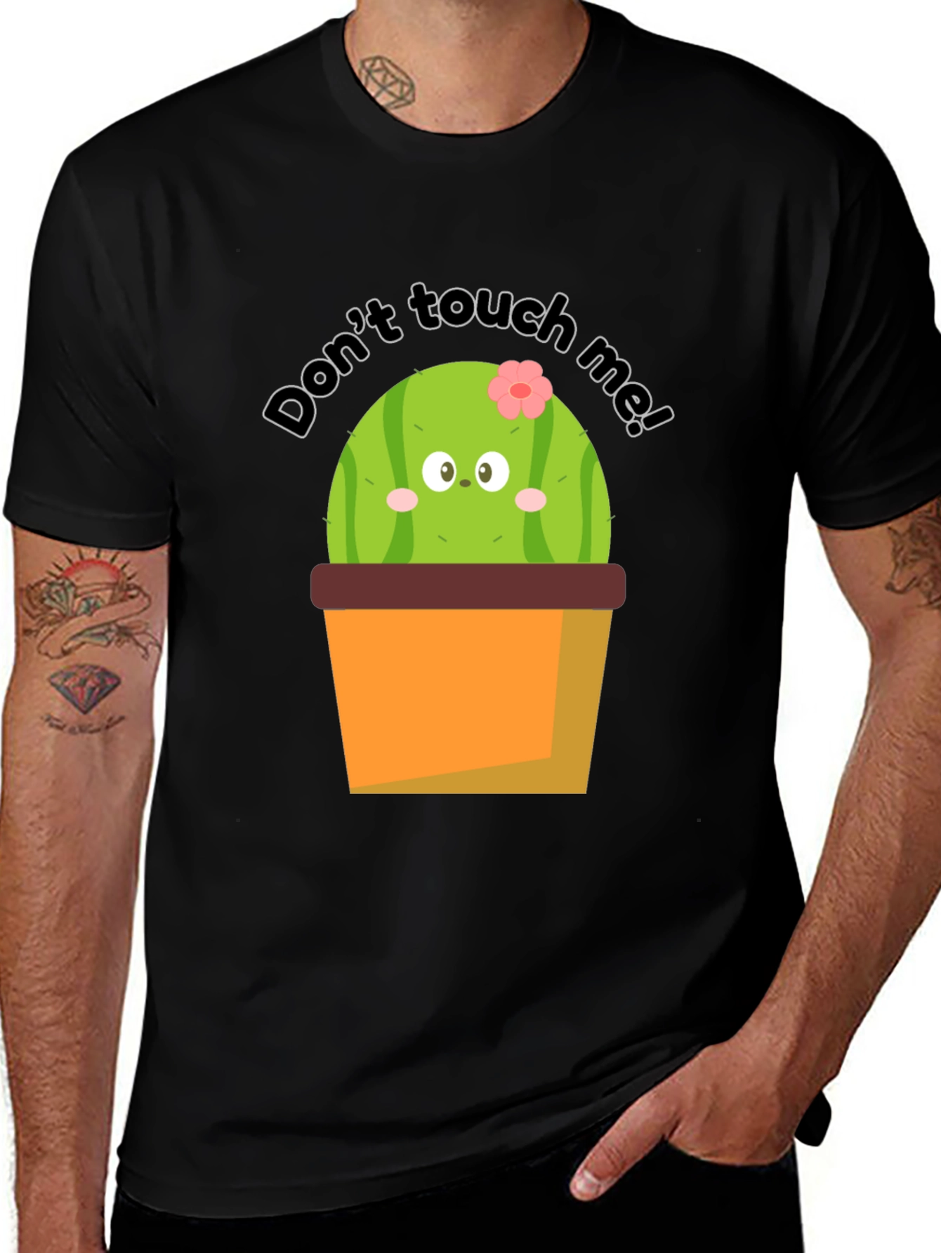 Cute Cactus Graphic Tee - Dont Touch Me!