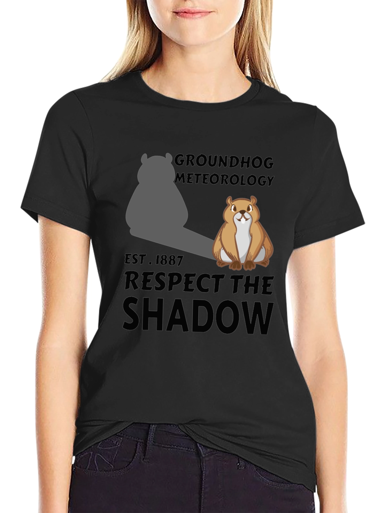 Groundhog Meteorology Shadow T-Shirt