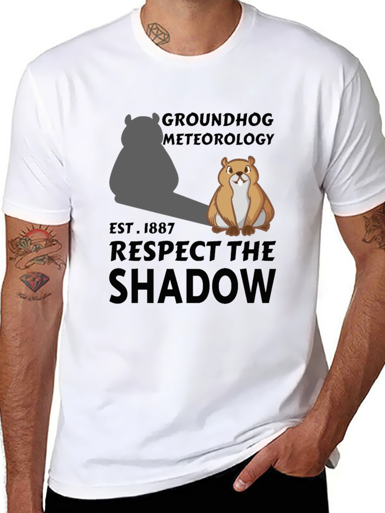 Groundhog Meteorology Shadow T-Shirt