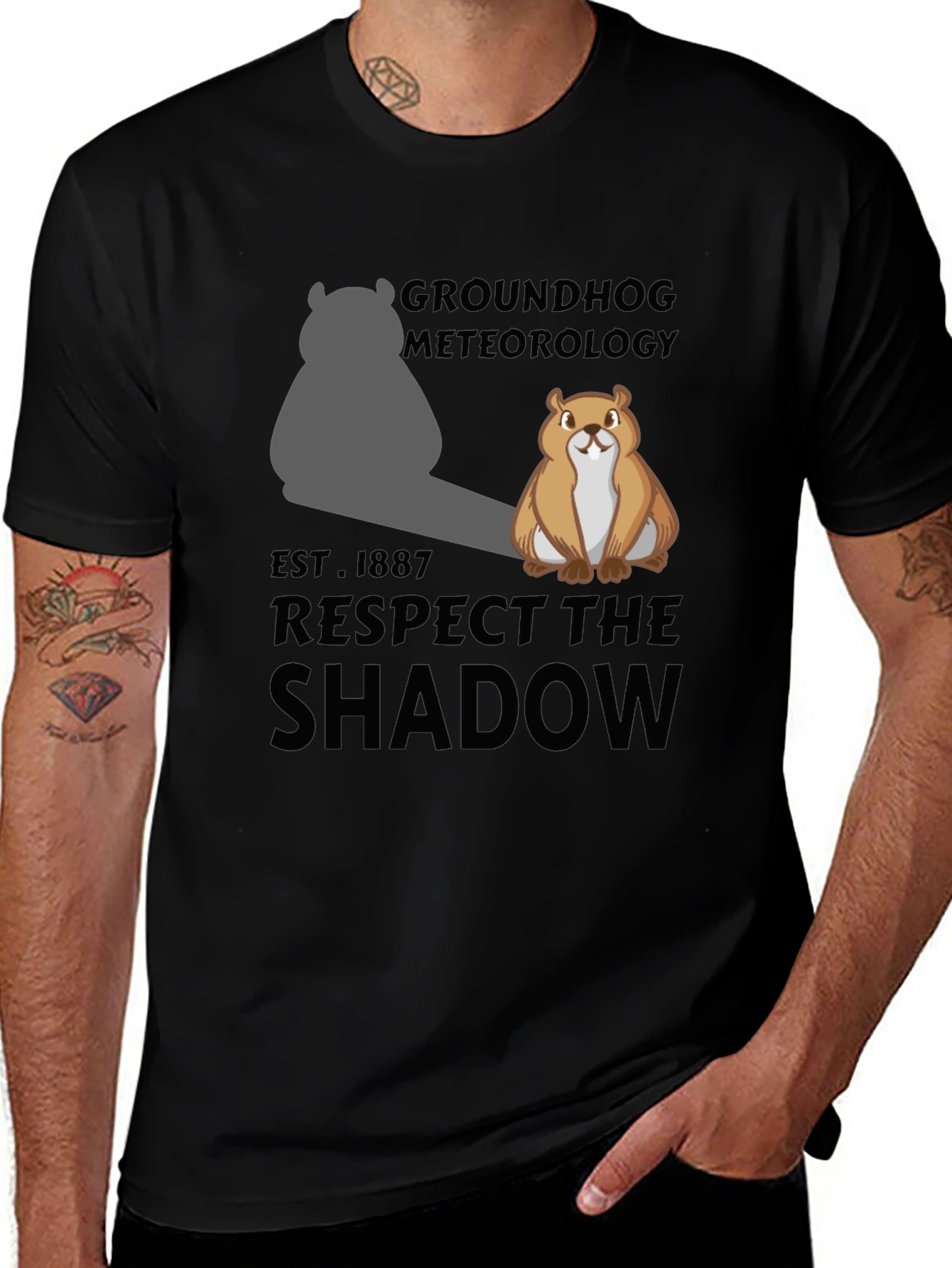 Groundhog Meteorology Shadow T-Shirt
