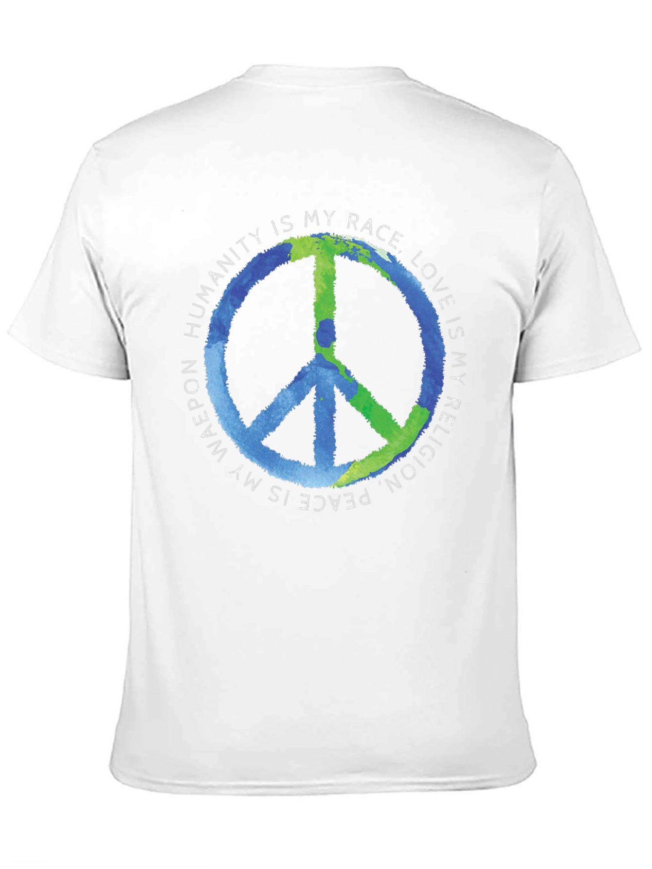 Peace Sign T-Shirt - Humanity is My Race