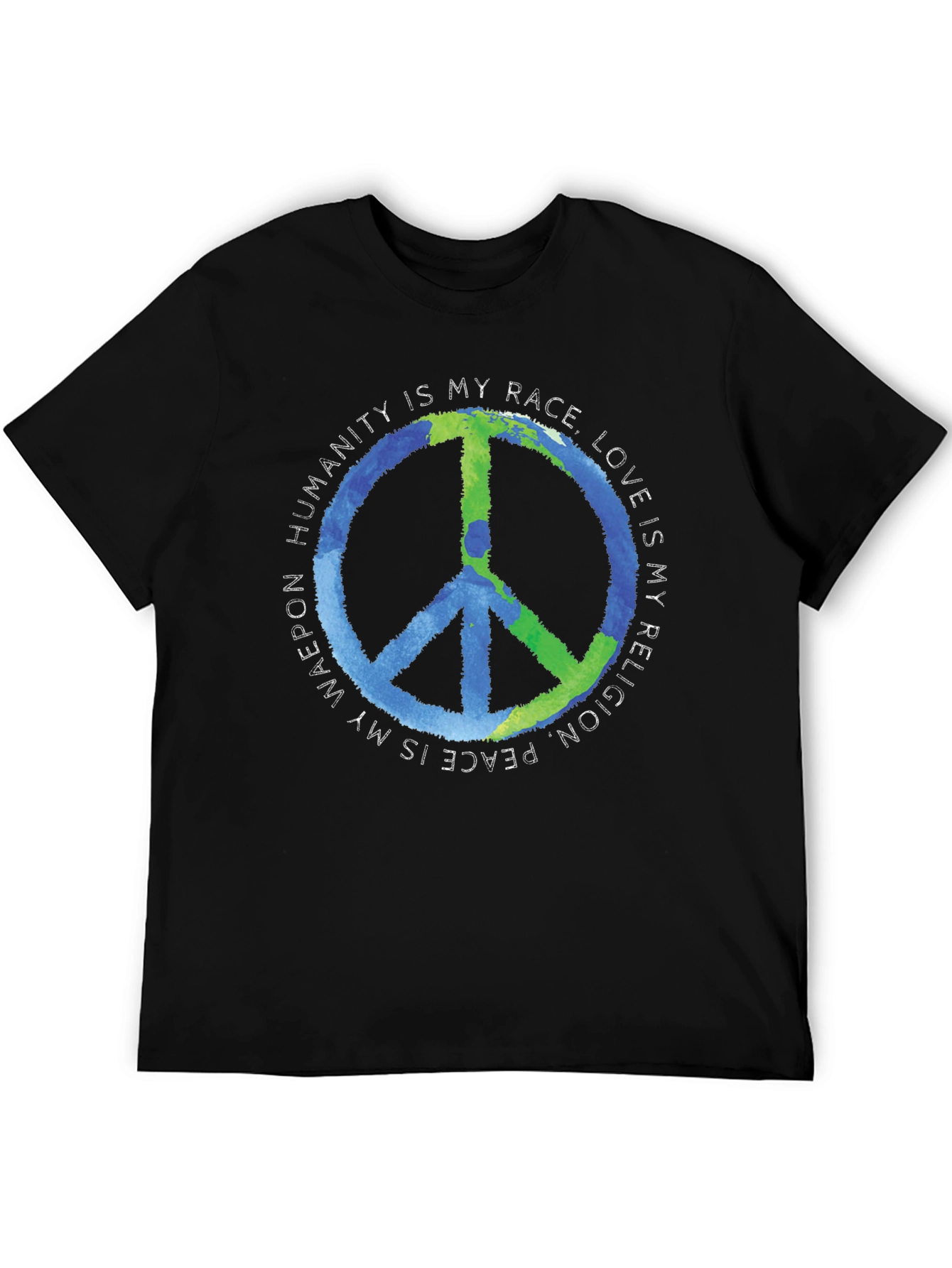 Peace Sign T-Shirt - Humanity is My Race