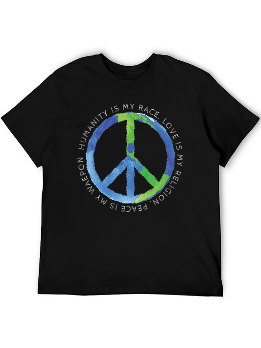 Peace Sign T-Shirt - Humanity is My Race