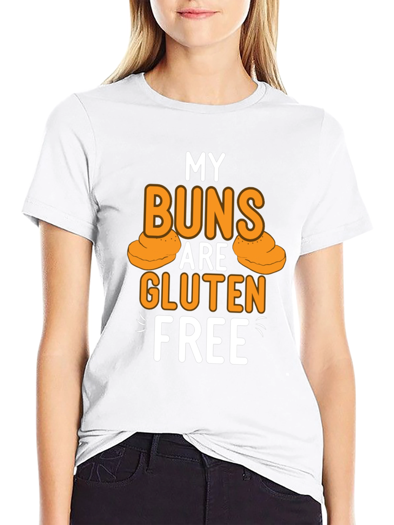My Buns Are Gluten Free Black T-Shirt